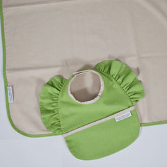 Green Fırfırlı Mama Önlüğü & Örtü