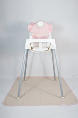 Pink Fırfırlı Mama Önlüğü & Örtü