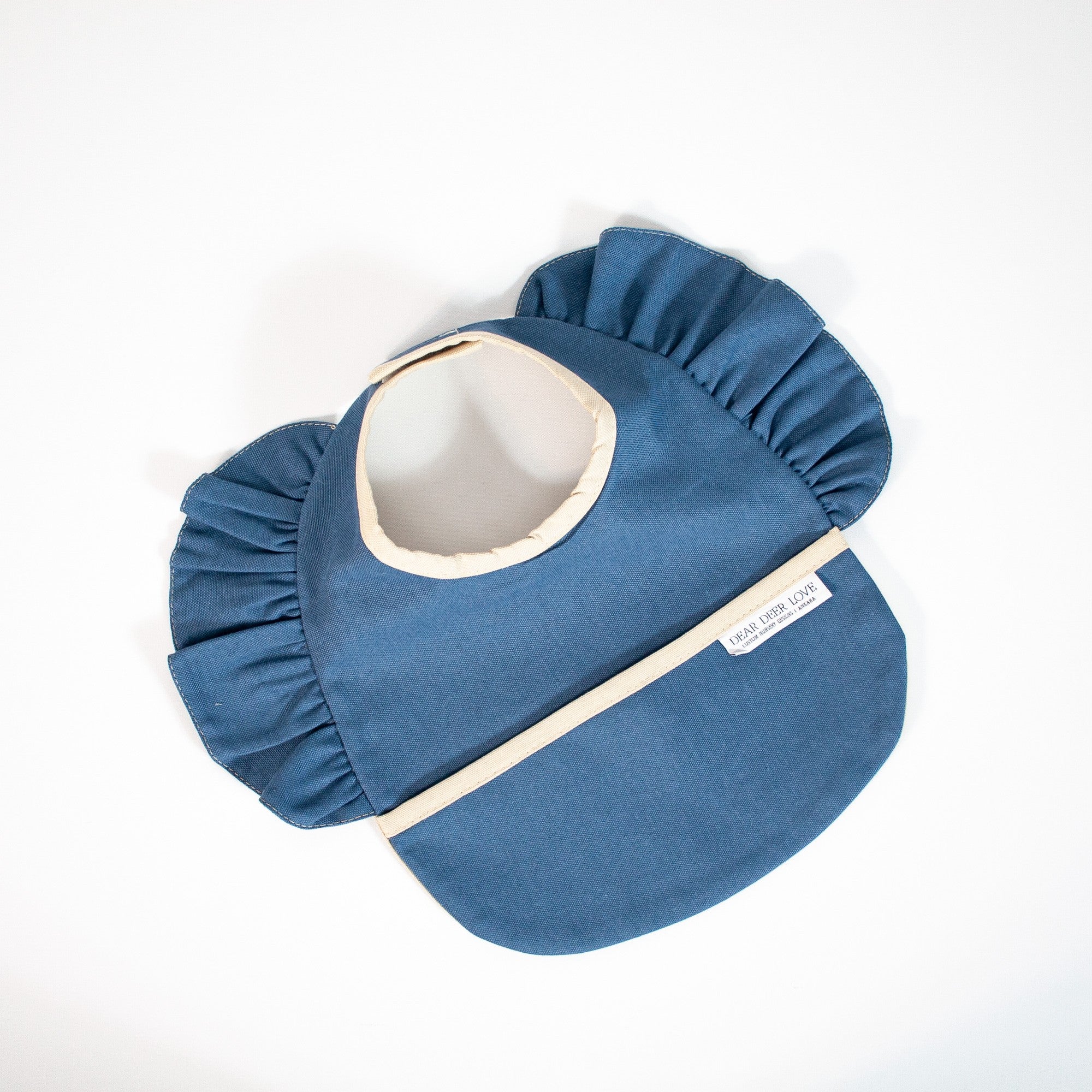 Jean Fırfırlı Mama Önlüğü