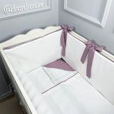 Ekru - Rose Fırfırlı Bebek Uyku Seti