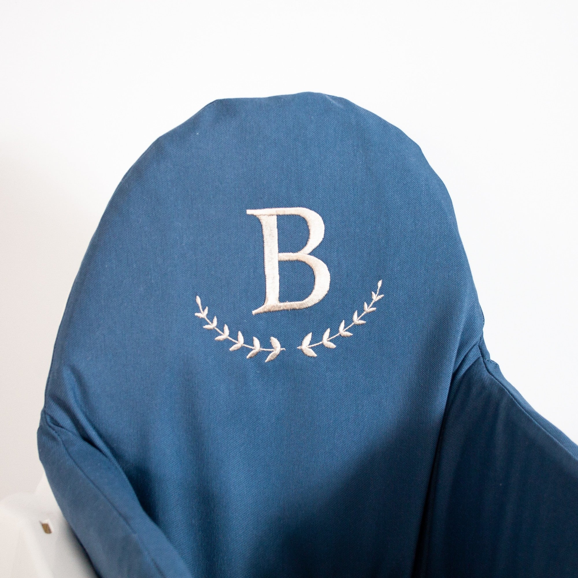 Harf Nakışlı Mama Sandalyesi Minderi Jean