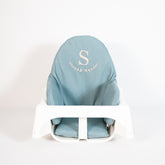 Harf Nakışlı Mama Sandalyesi Minderi Teal