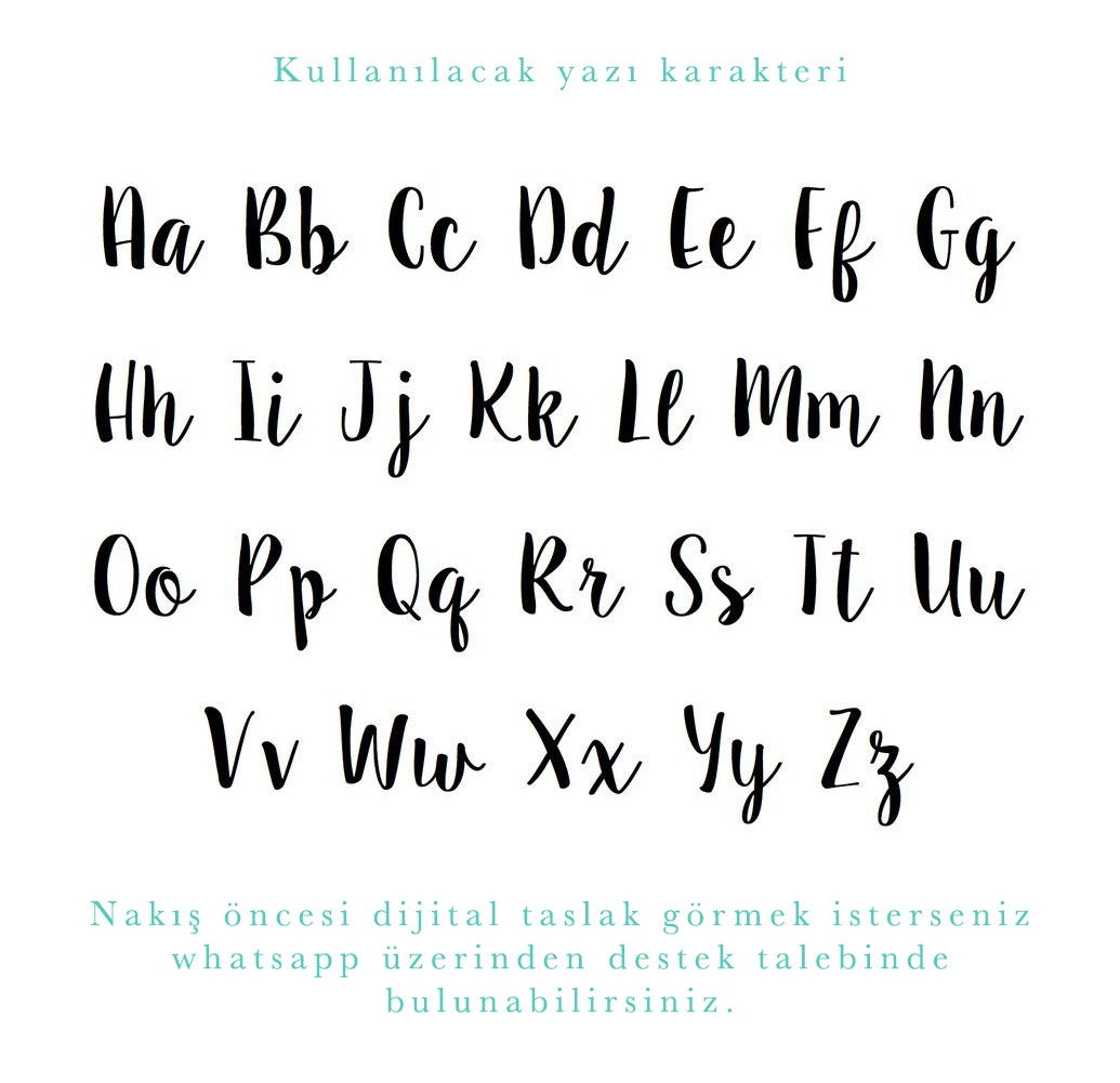 Kişiye özel isim nakışlı bebek yastığı - Tarçın