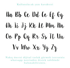 Kişiye özel isim nakışlı bebek yastığı - Tarçın