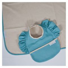 Aqua Fırfırlı Mama Önlüğü & Örtü