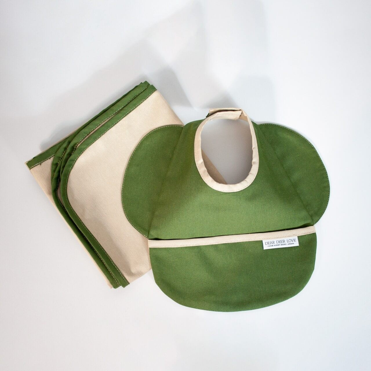 Pine Fırfırlı Mama Önlüğü & Örtü