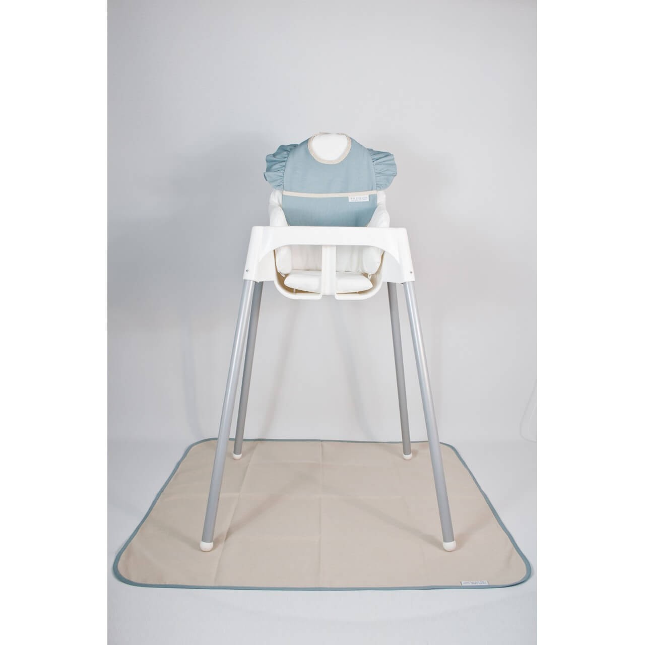 Teal Fırfırlı Mama Önlüğü & Örtü