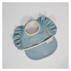 Teal Fırfırlı Mama Önlüğü & Örtü