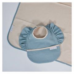 Teal Fırfırlı Mama Önlüğü & Örtü