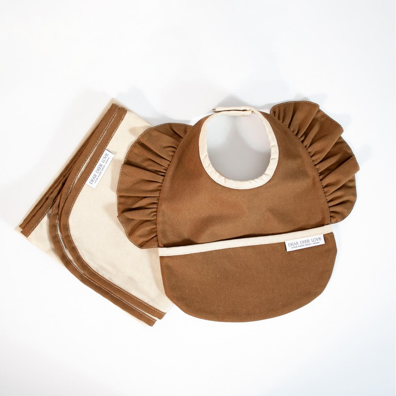 Coffee Fırfırlı Mama Önlüğü & Örtü