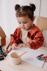 Cleo Uzun Kollu Beslenme & Aktivite Önlüğü 1-3 yaş - Kiremit