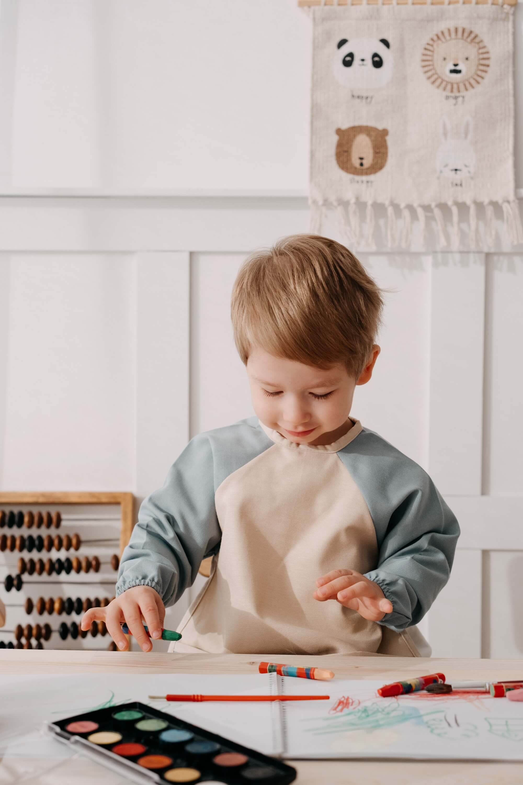 Noah Uzun Kollu Beslenme & Aktivite Önlüğü 1-3 yaş - Teal