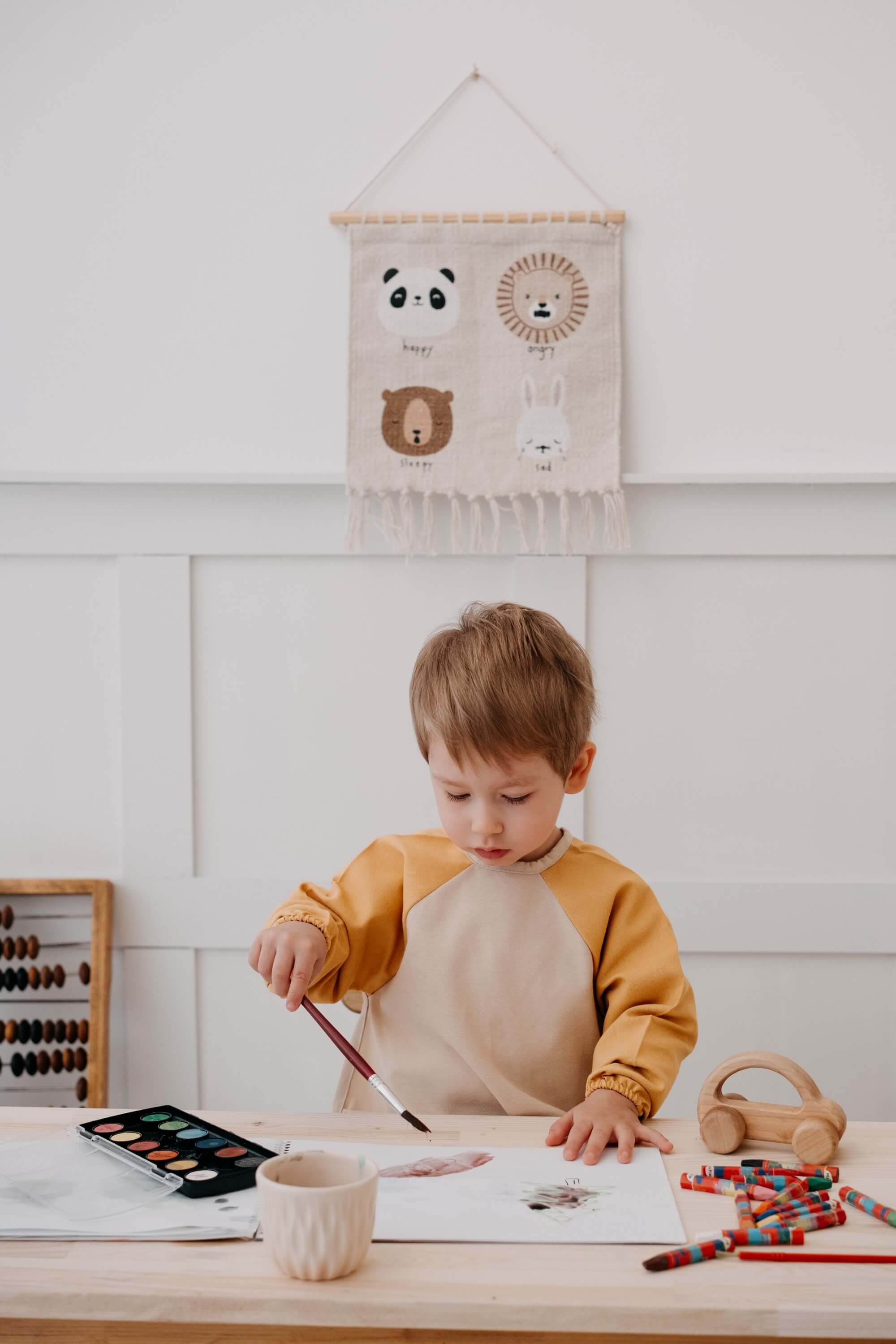 Noah Uzun Kollu Beslenme & Aktivite Önlüğü 1-3 yaş - Hardal