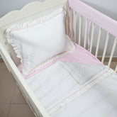 Ekru - Pembe Minky Battaniye Takımı