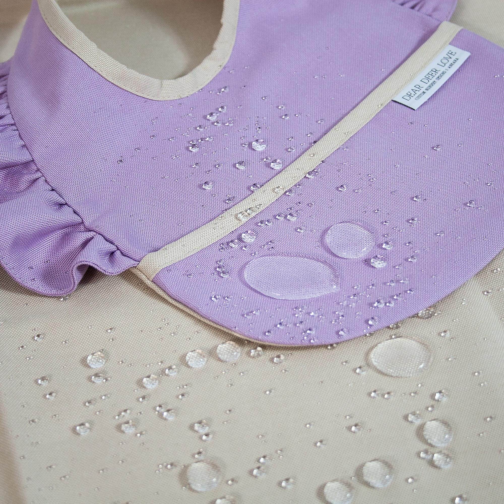 Lila Fırfırlı Mama Önlüğü 2