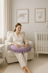 Fırfırlı Emzirme Yastığı - Lila