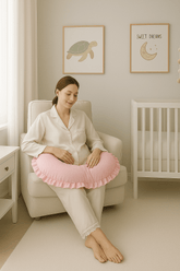 Fırfırlı Emzirme Yastığı - Pudra