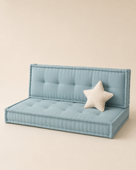 Teal 2’li Bisküvi Minder Seti | French Mattress Zemin ve Sırt Minderi