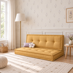 Hardal 2’li Bisküvi Minder Seti | French Mattress Zemin ve Sırt Minderi